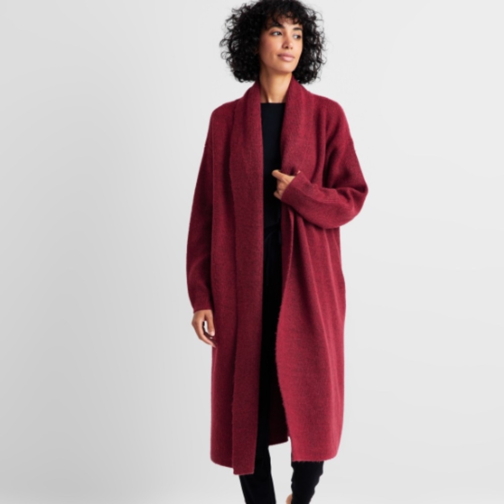 State of Day Women's Knit Long-Sleeve Duster Robe,Maraschi XL/XXL MRST $ 80